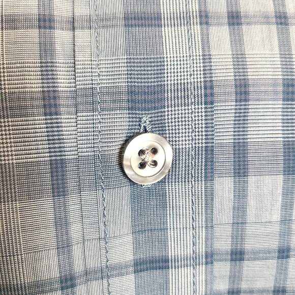 BOSS Hugo Boss Slim Fit Button-Down Shirt – Men’s XL – Blue Plaid – Two Chest Po - Picture 5 of 13